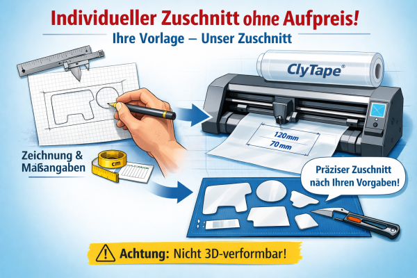 Bild zeigt die Möglichkeit von individuellem Zuschnitt