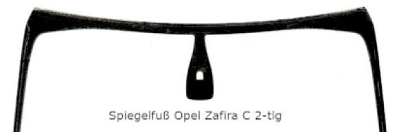 Das Bild zeigt die Skizze der Frontscheibe Opel Zafira C