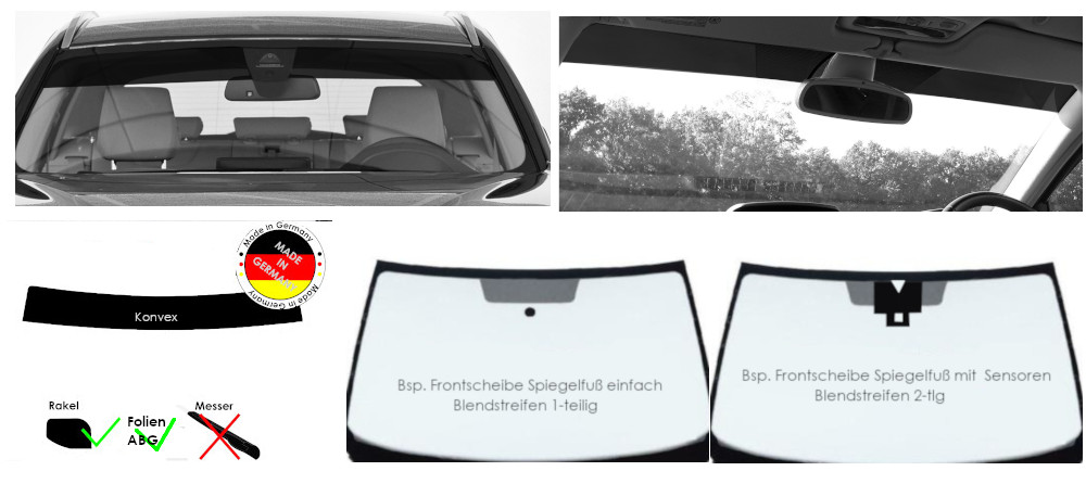 asomo-Schutzfolien schützen Kunststoff- und Lackflächen -  Blendschutzsteifen für Auto Frontscheibe-Windschutzscheibe